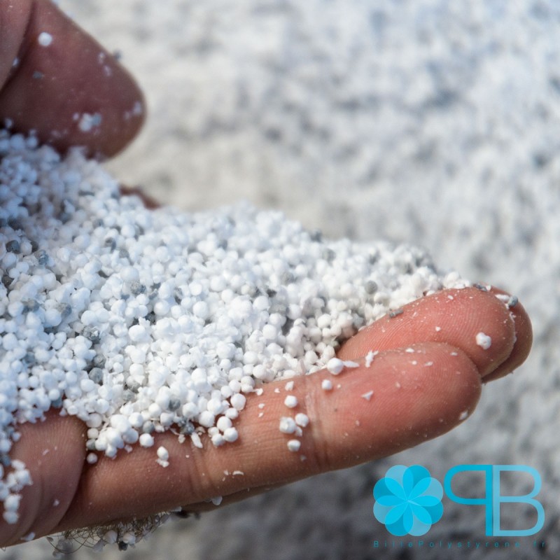 5000 Liter, 5m3 Kugeln und Polystyrolstaub aus recyceltem Beton