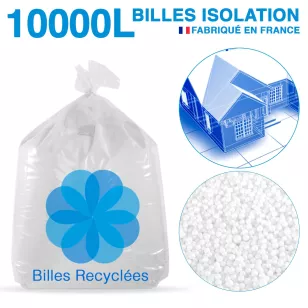 10.000 Liter, 10m3 recycelte Polystyrolkugeln zur Isolation