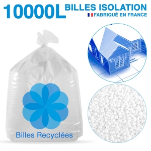 10 000 litres, 10M3 de billes de polystyrène recyclé pour isolation