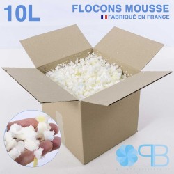Flocons de Mousse - 10 Litres - Rembourrage coussin, doudou, pouf.