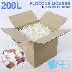 Flocons de Mousse - 200 Litres - Rembourrage coussin, doudou, pouf.