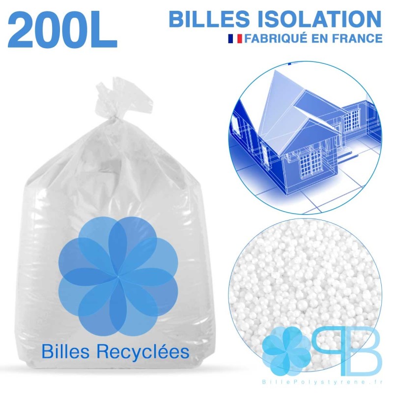 200 Liter recycelte Polystyrolkugeln zur Isolierung