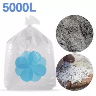5000 Liter recycelte Polystyrolkugeln und -staub für Beton, Zement, leichtere Estriche.