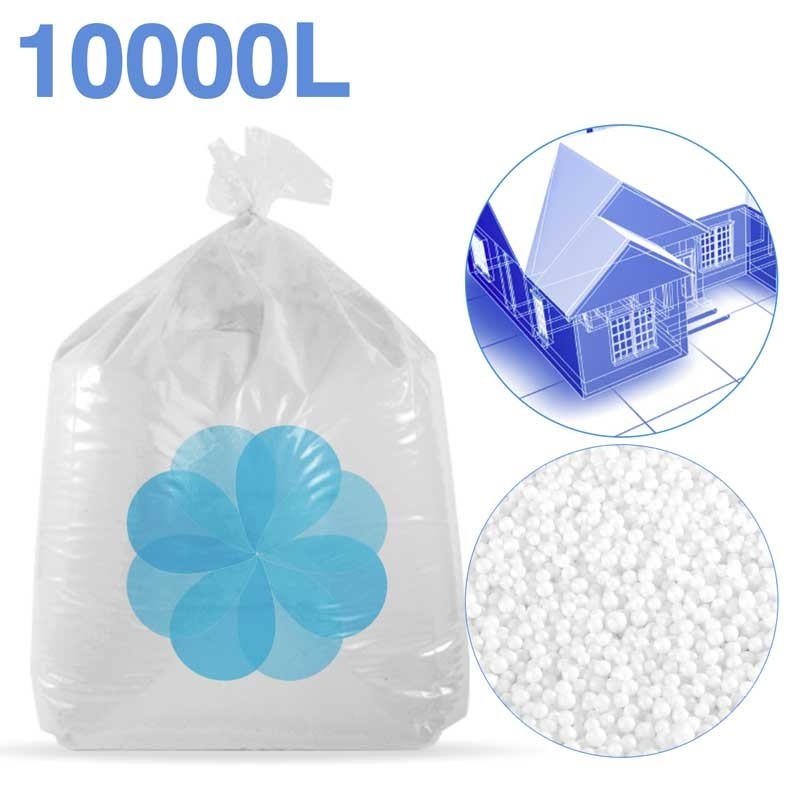 10000 litri di sfere di polistirolo riciclato per isolamento