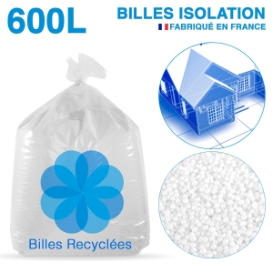 600 litres de billes de polystyrène recyclé pour isolation