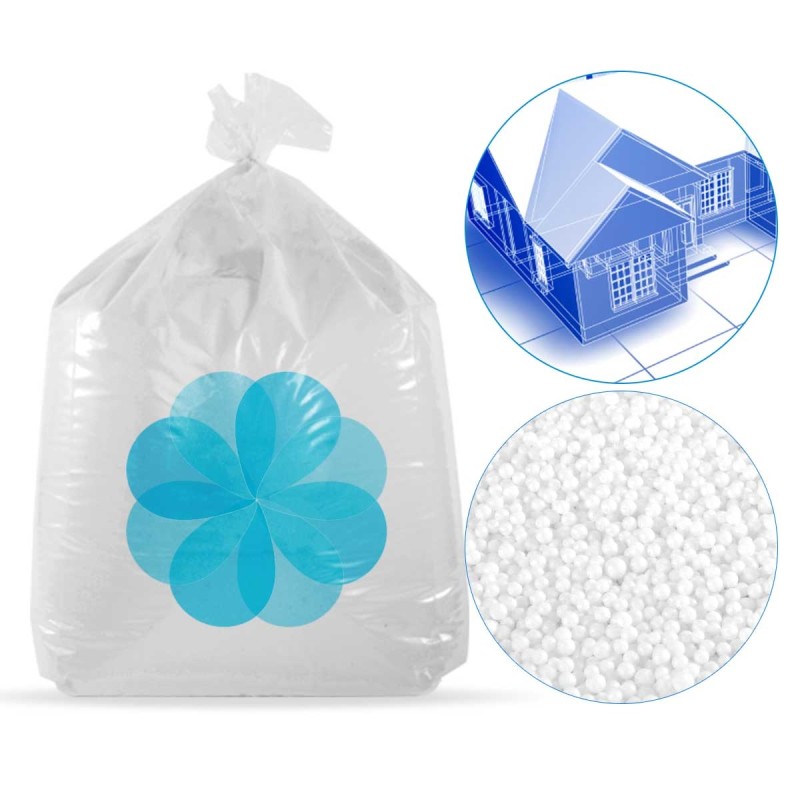 1000 Liter recycelte Polystyrolkugeln zur Isolierung