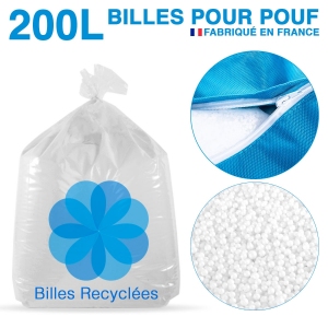200 litres de billes de polystyrène recyclé pour pouf