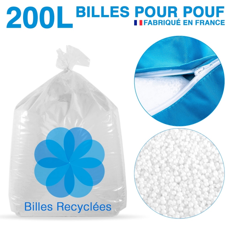 Billes de Polystyrène Recyclé pour Pouf à Prix Usine - 200 litres
