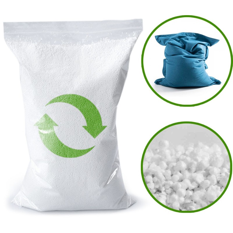 10 litros de Bolitas de Poliestireno Reciclado para Puf a Precio de Fábrica