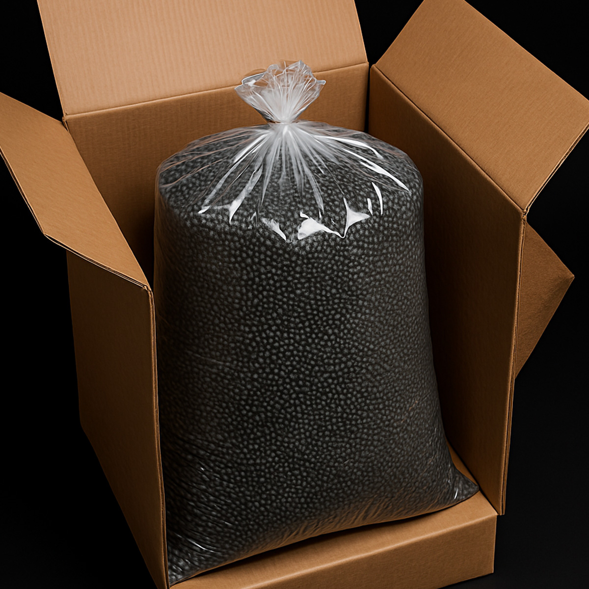 Nuestras bolitas de poliestireno están empaquetadas en cartón o en bigbag para los envíos. Nuestras bolitas de poliestireno están empaquetadas en cartón o en bigbag para los envíos.